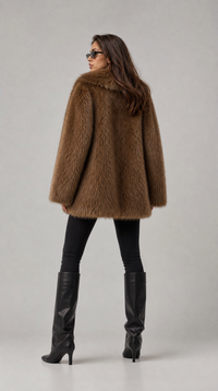 Oversize Kunstfell-Jacke