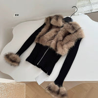 Cardigan mit Fell