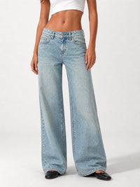 Low Waist Wide Leg – Sand Bleach