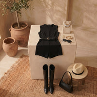 Bianca – Tailored Playsuit Black