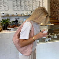Shell Weave Maxi Bag Pink