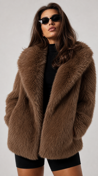 Oversize Kunstfell-Jacke