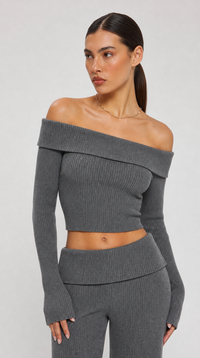 Off-Shoulder Strick-Set
