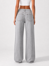 Low Waist Wide Leg – Washed Grey
