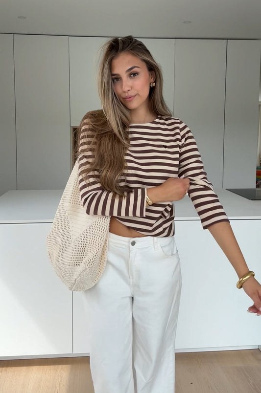STRIPED LONGSLEEVE BROWN