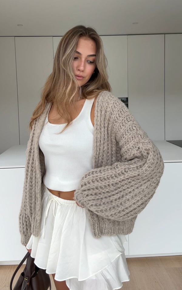 Comfy Knit Cardigan Cinnamon