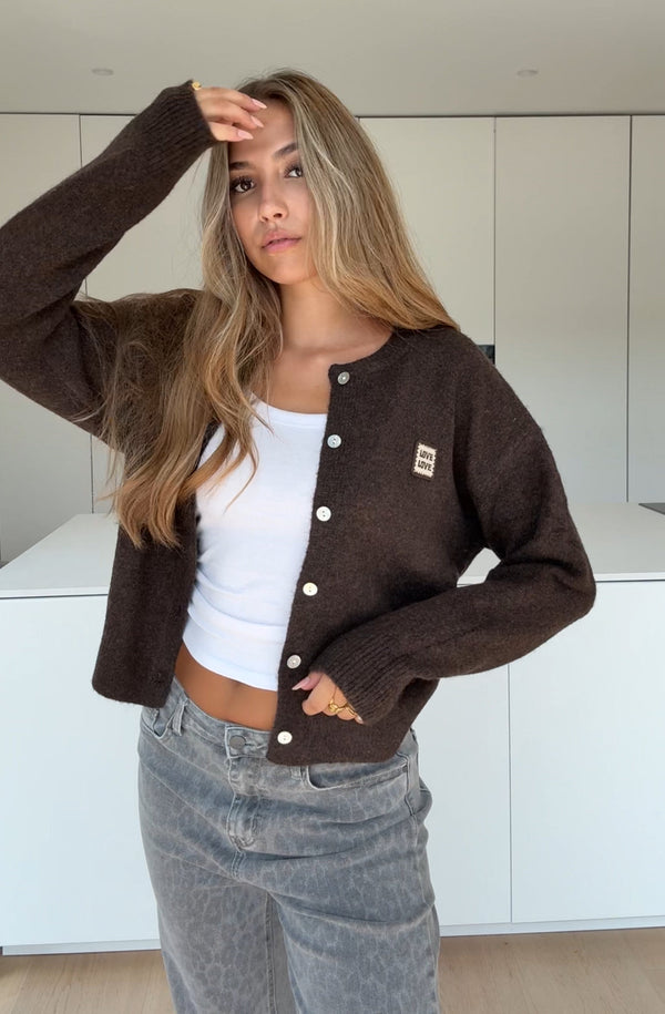 Love Cardigan Chocolate
