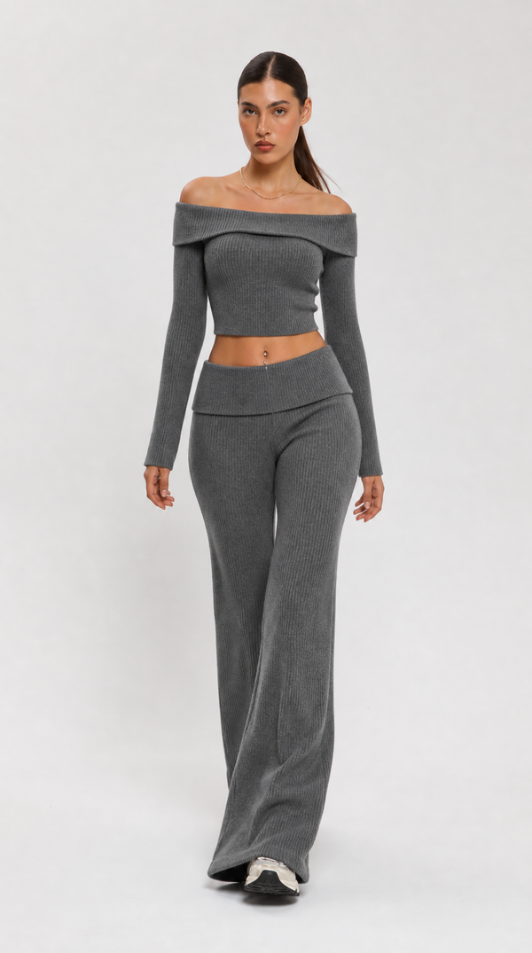 Off-Shoulder Strick-Set
