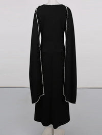 Abaya mit Perlenbesatz