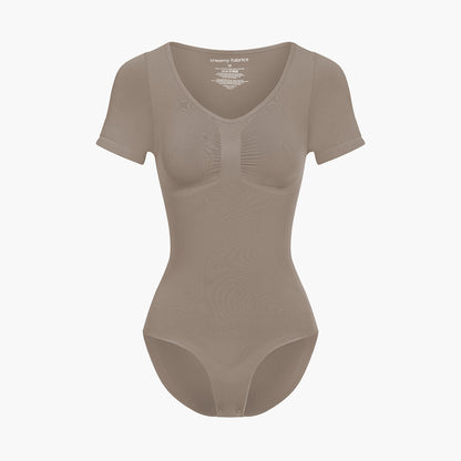 T-Shirt Bodysuit Sculpting Shapewear mit Slip