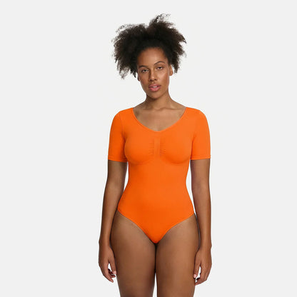 T-Shirt Bodysuit Sculpting Shapewear mit String