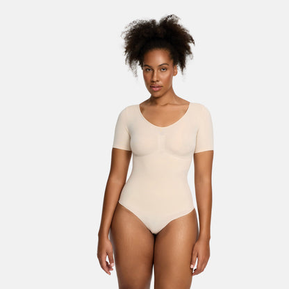 T-Shirt Bodysuit Sculpting Shapewear mit String