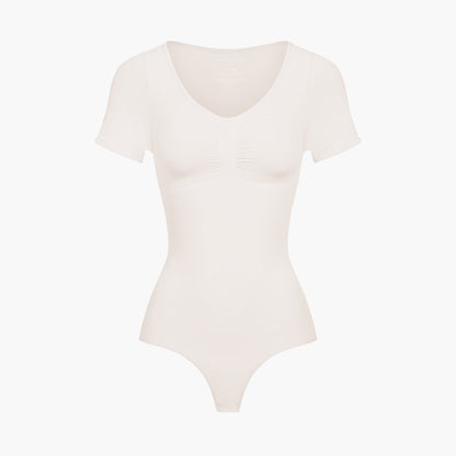 T-Shirt Bodysuit Sculpting Shapewear mit String