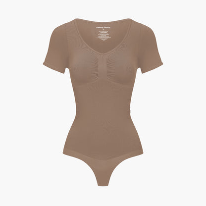 T-Shirt Bodysuit Sculpting Shapewear mit String