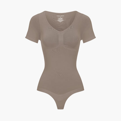 T-Shirt Bodysuit Sculpting Shapewear mit String