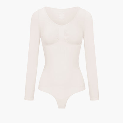 Bodysuit Sculpting Shapewear Longsleeve mit String