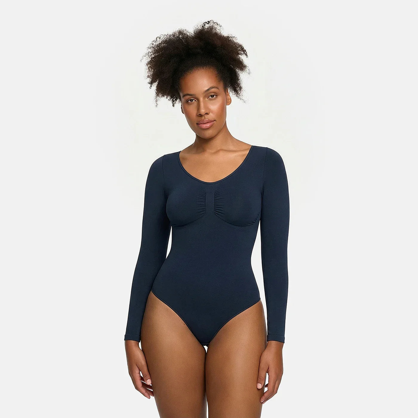 Bodysuit Sculpting Shapewear Longsleeve mit String