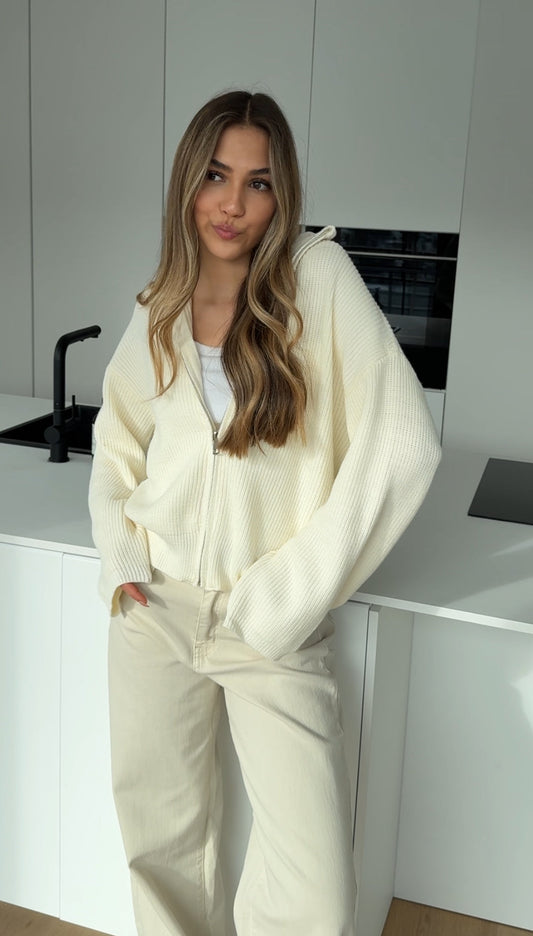ZIP KNIT VANILLA