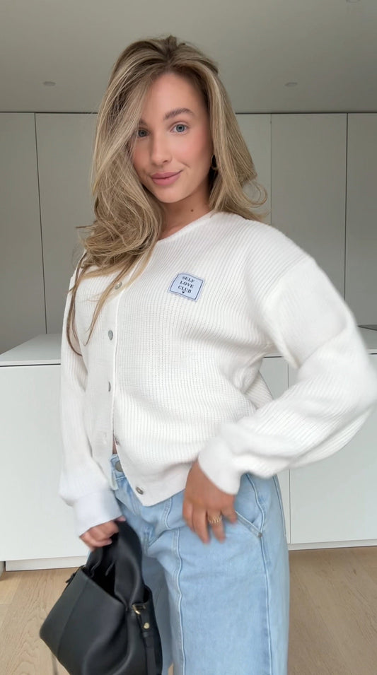 SELF LOVE CLUB CARDIGAN COCONUT