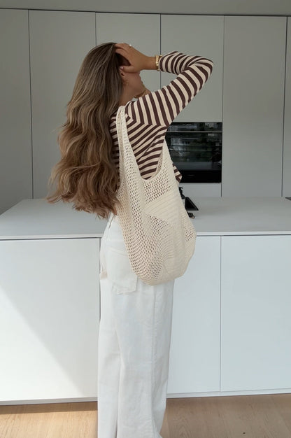 STRIPED LONGSLEEVE BROWN