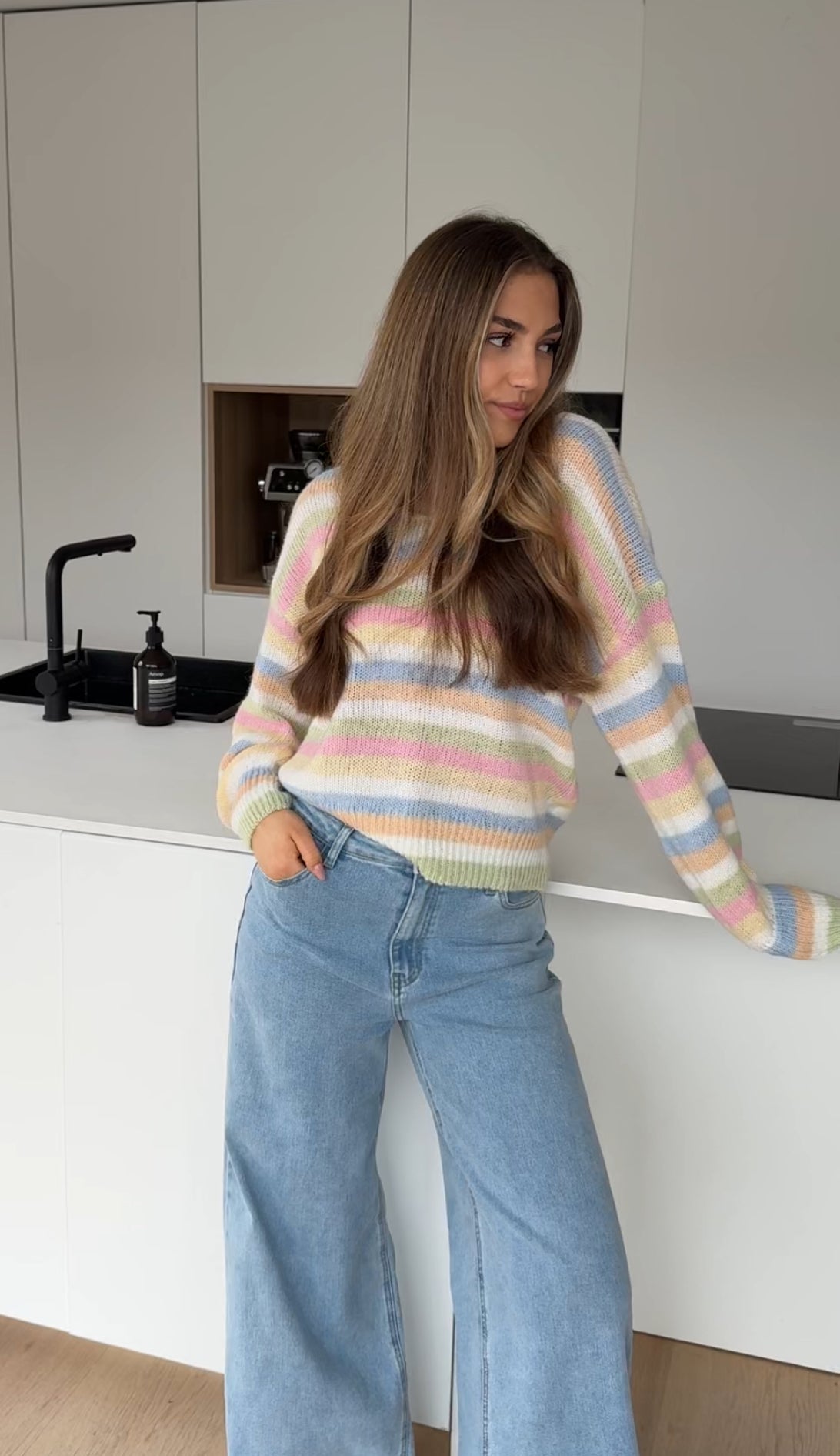 V-NECK PULLOVER RAINBOW