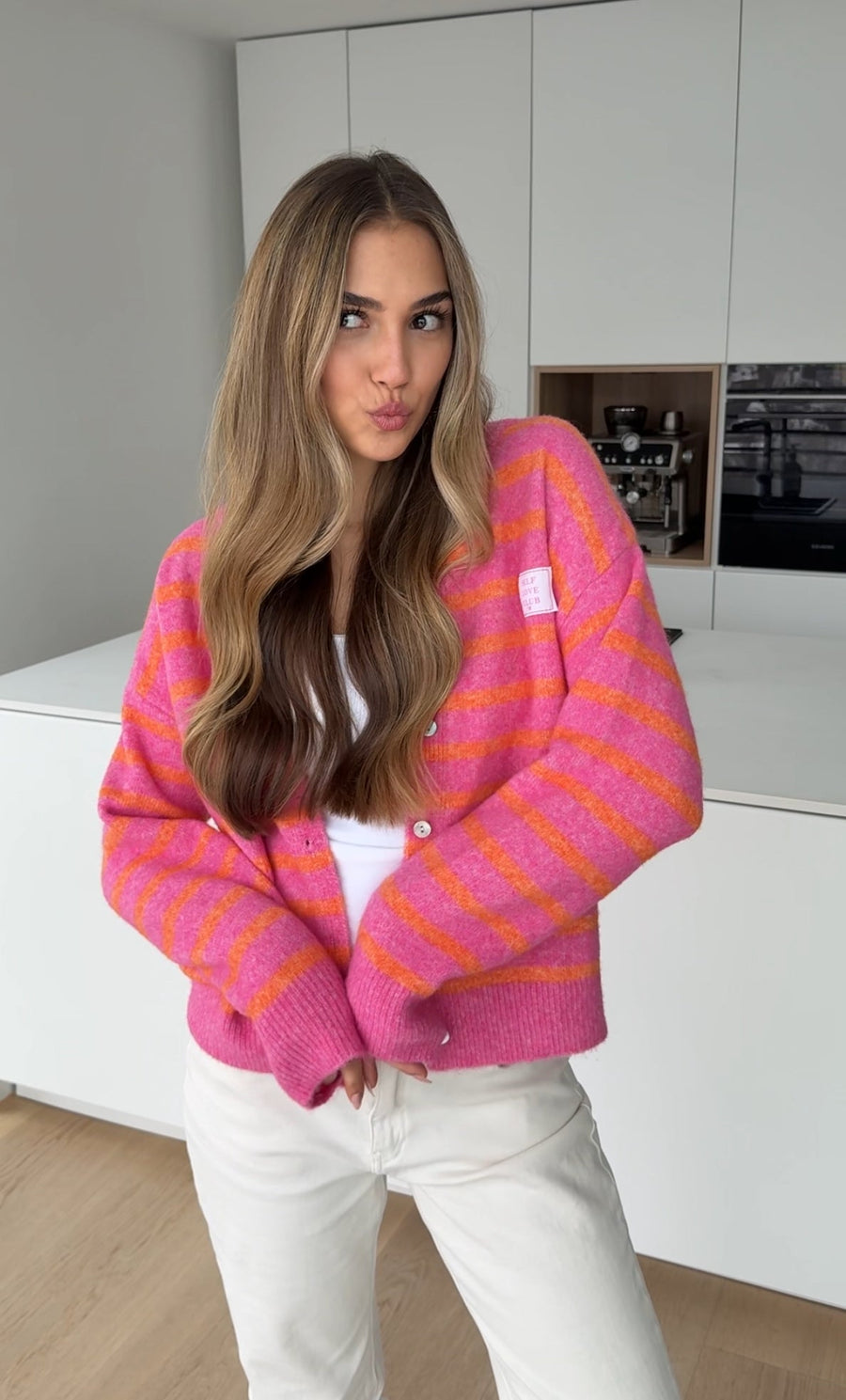 Self Love Club Cardigan Berry
