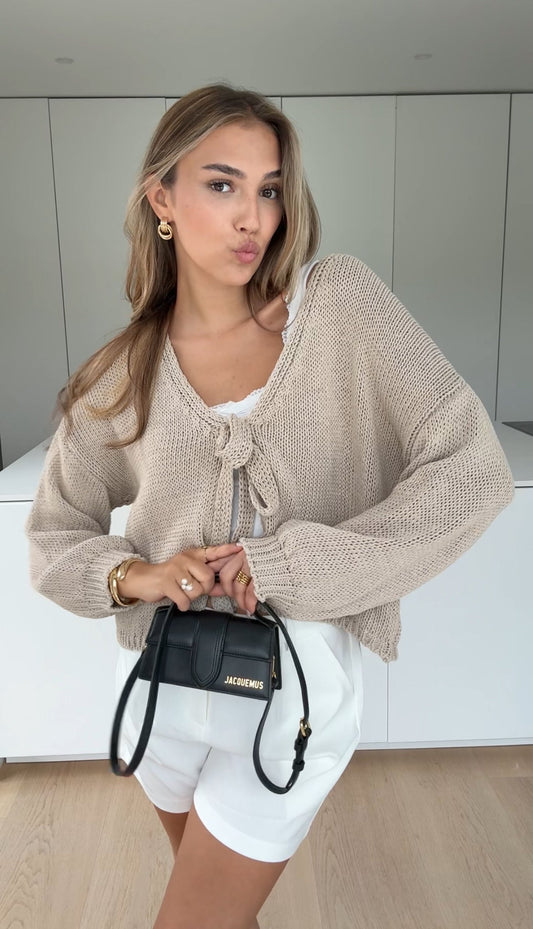 KNOT CARDIGAN CINNAMON