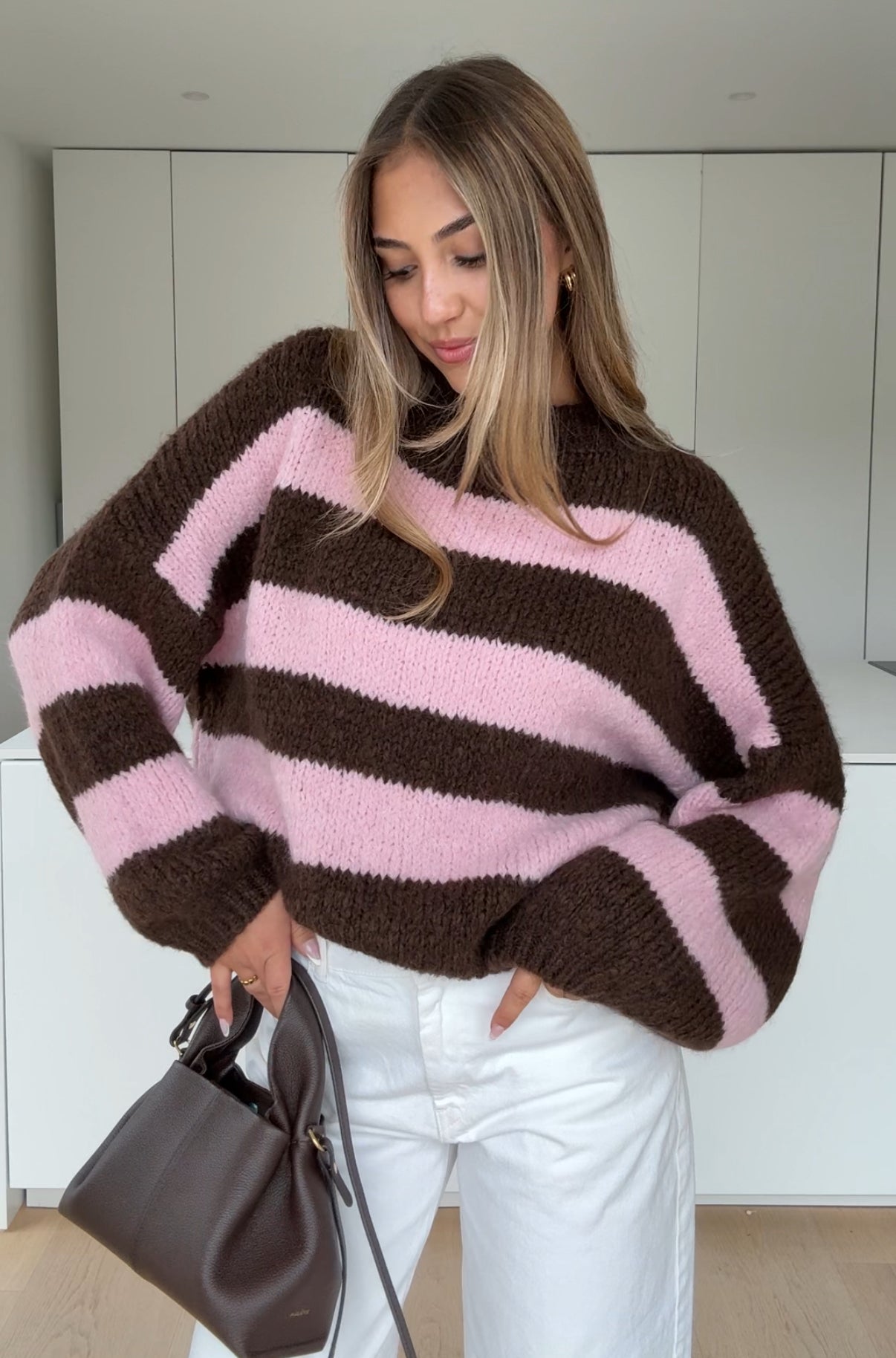 SOFT BOLD STRIPED PULLOVER BLOSSOM