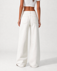 Low Waist Wide Leg  Off White