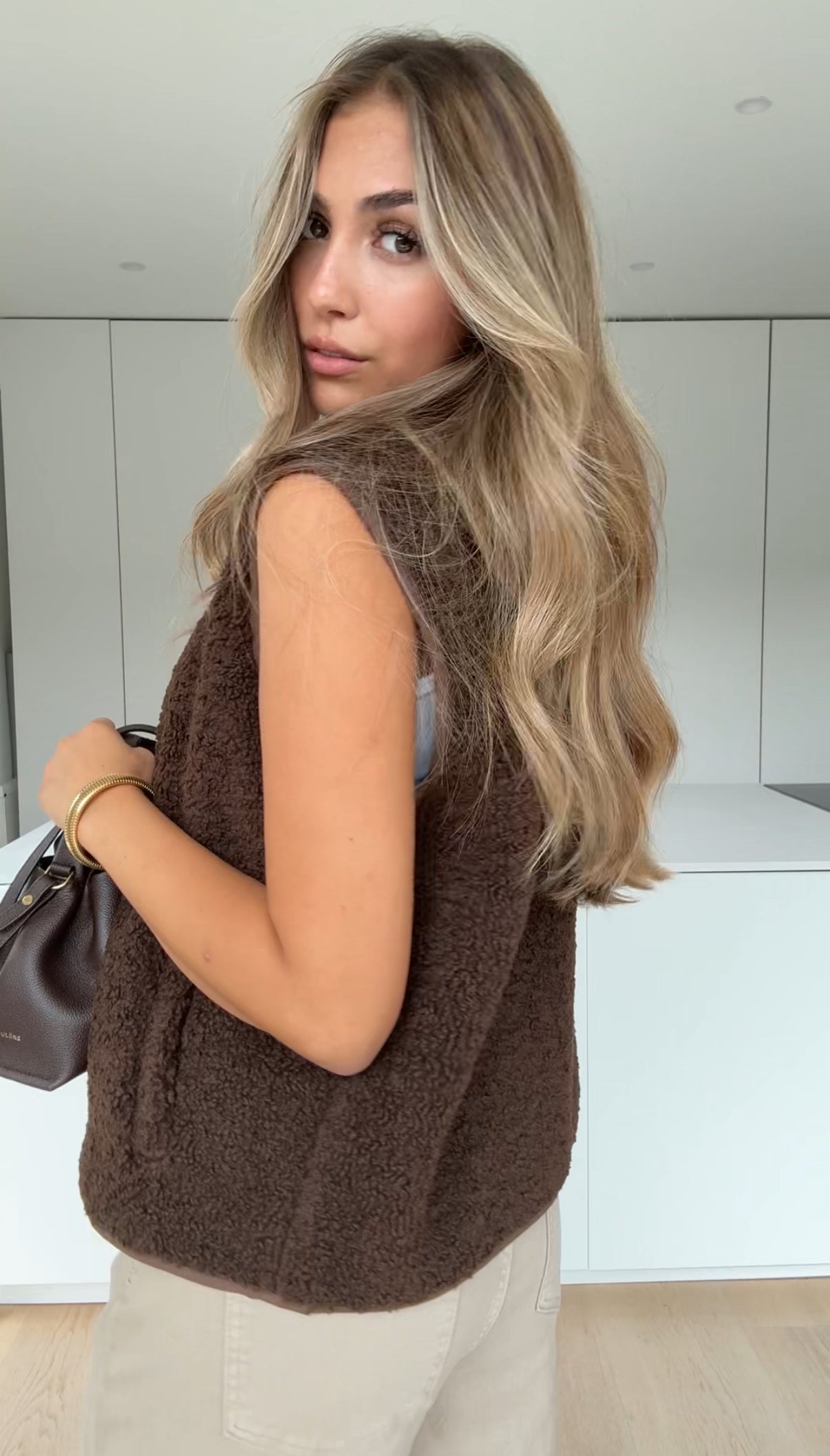 TEDDY VEST DARK CHOCOLATE