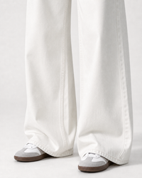 Low Waist Wide Leg  Off White