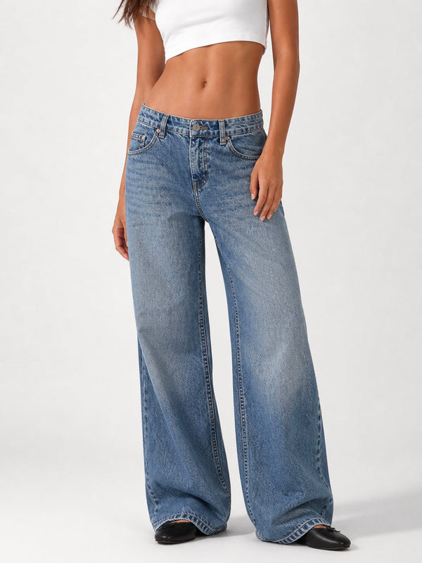 Low Waist Wide Leg – Vintage Wash