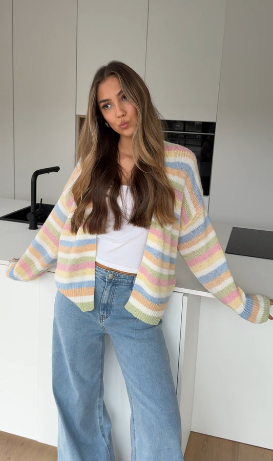 SIMPLE RAINBOW CARDIGAN