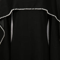 Abaya mit Perlenbesatz