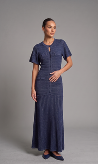 Rhinestone Knit Maxi Dress