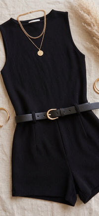 Bianca – Tailored Playsuit Black