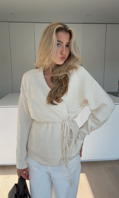 SOFT KNOT CARDIGAN VANILLA