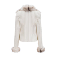 Cardigan mit Fell