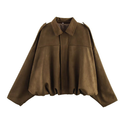 CROPPED SUEDO MANTEL