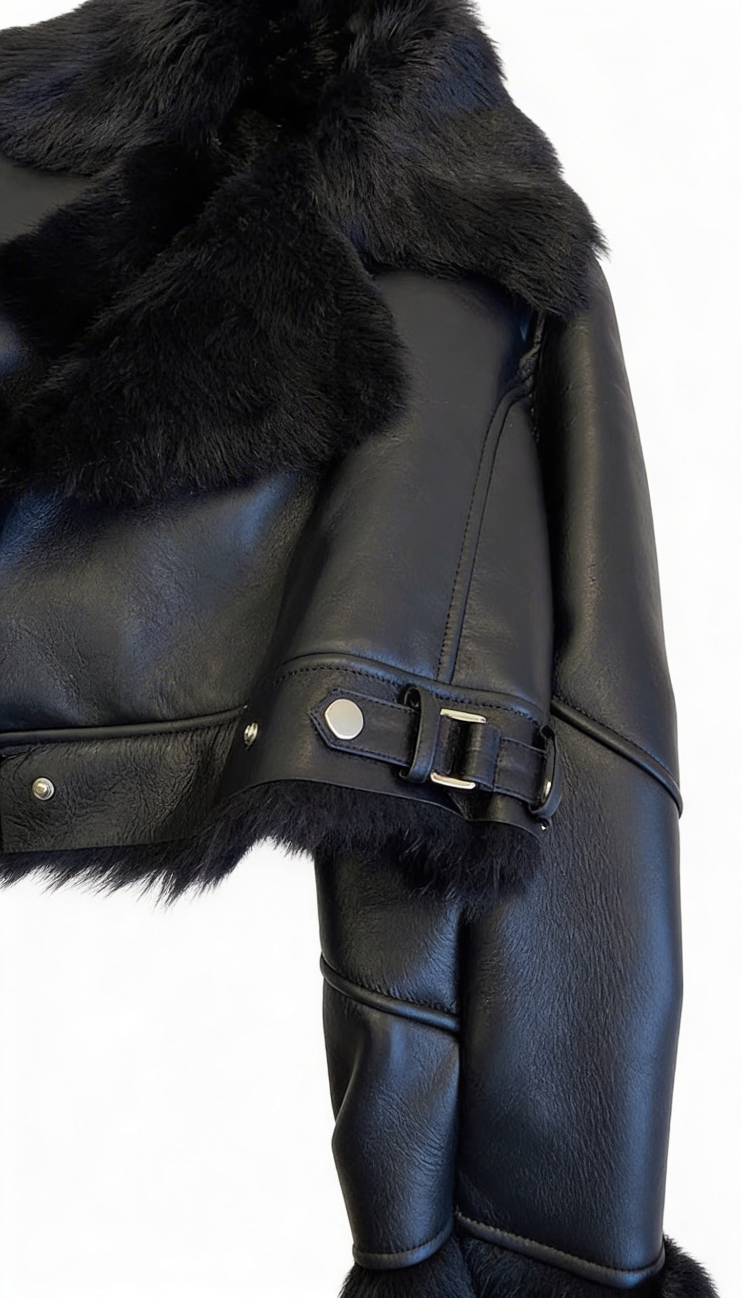 ONYX LEDERPELZ JACKE