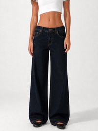 Low Waist Wide Leg –  Dark Blue
