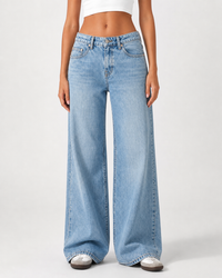 Low Waist Wide Leg – Pale Indigo